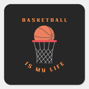 Basketball Is My Sport Square Sticker