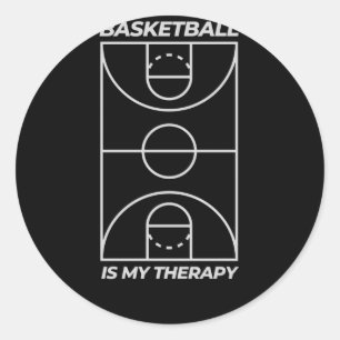 Basketball Is My Therapy Classic Round Sticker