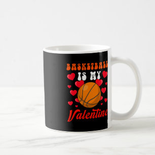Basketball Is My Valentines Day Hearts Sport Lover Coffee Mug