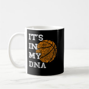 Basketball It Is In My DNA Fingerprint Playing Bas Coffee Mug