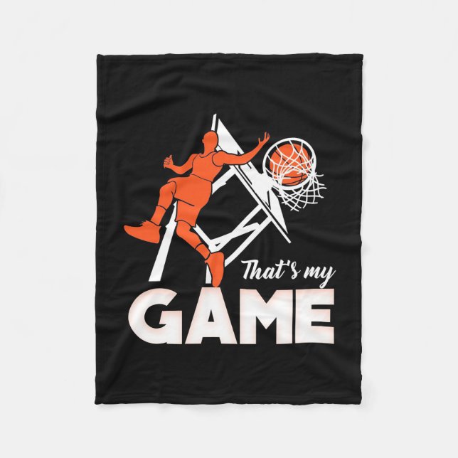 Basketball It Is My Game Fleece Blanket (Front)