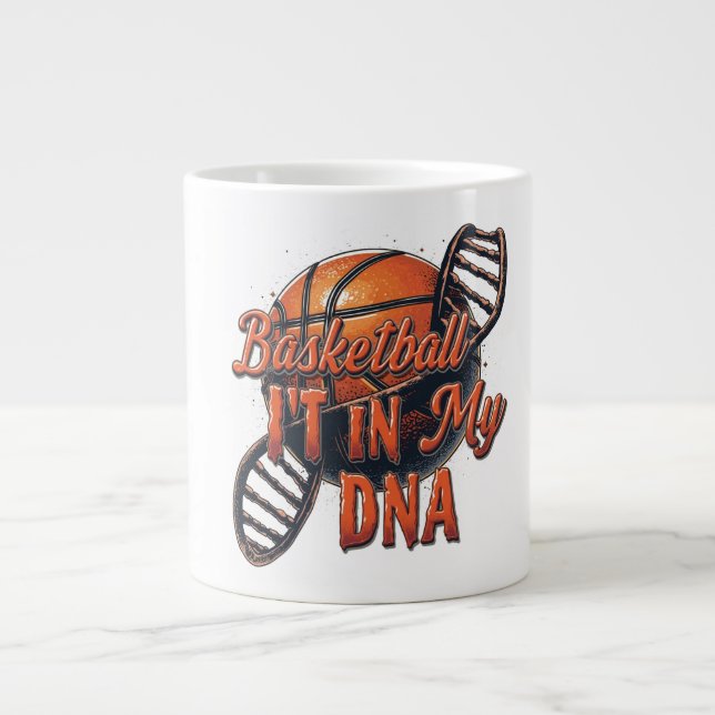 Basketball It’s in My DNA Large Coffee Mug (Front)