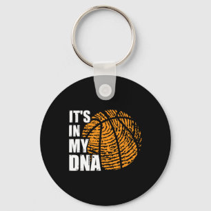 Basketball It's In My Dna Fingerprint Fun Basketba Key Ring
