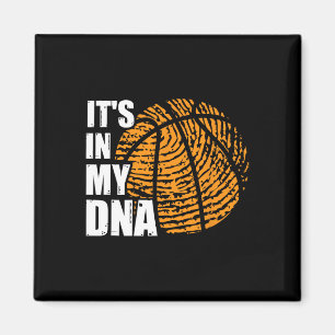 Basketball It's In My Dna Fingerprint Fun Basketba Magnet