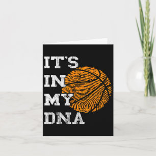 Basketball It's In My Dna Fingerprint Playing Bask Card