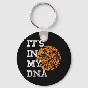 Basketball It's In My DNA Fingerprint Playing Bask Key Ring