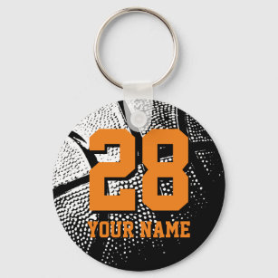 Basketball jersey number keychain   Personalise