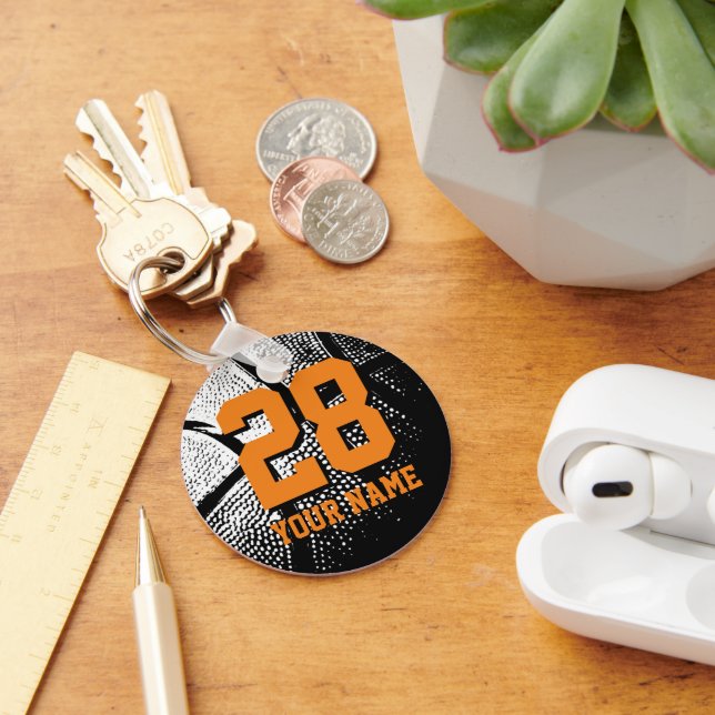 Basketball jersey number keychain | Personalise (Desk)