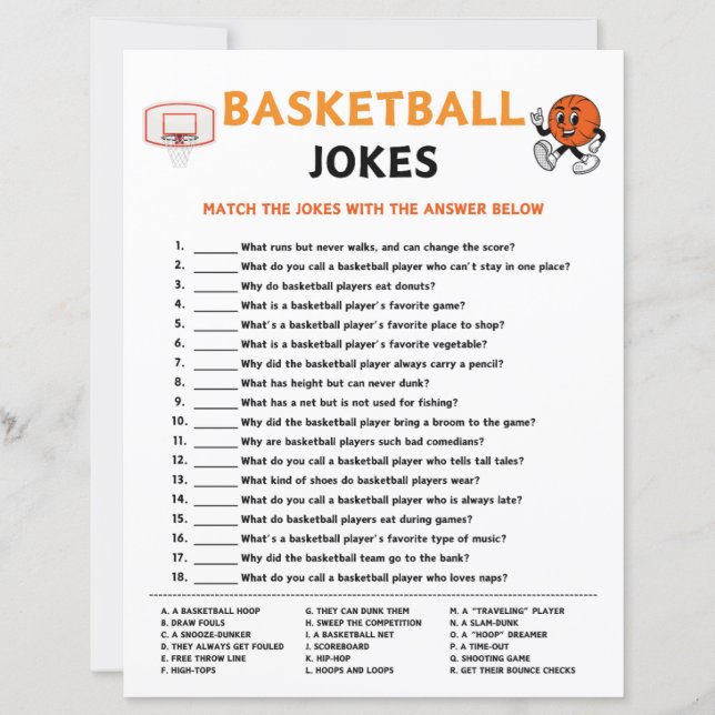 Basketball Jokes Game (Front)