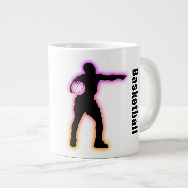 Basketball Jumbo Gift  Mug (Front Right)