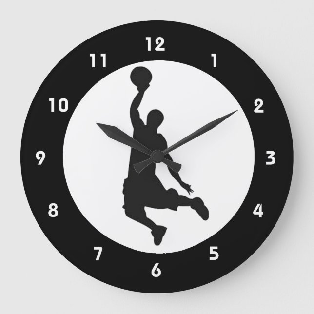 Basketball Jump Design Wall Clock (Front)