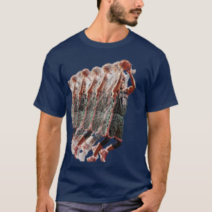 Basketball Jump Shot Motion Blur Artistic Sports T-Shirt