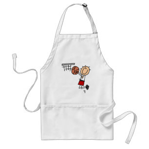 Basketball Jump Shot Red Tshirts and Gifts Standard Apron