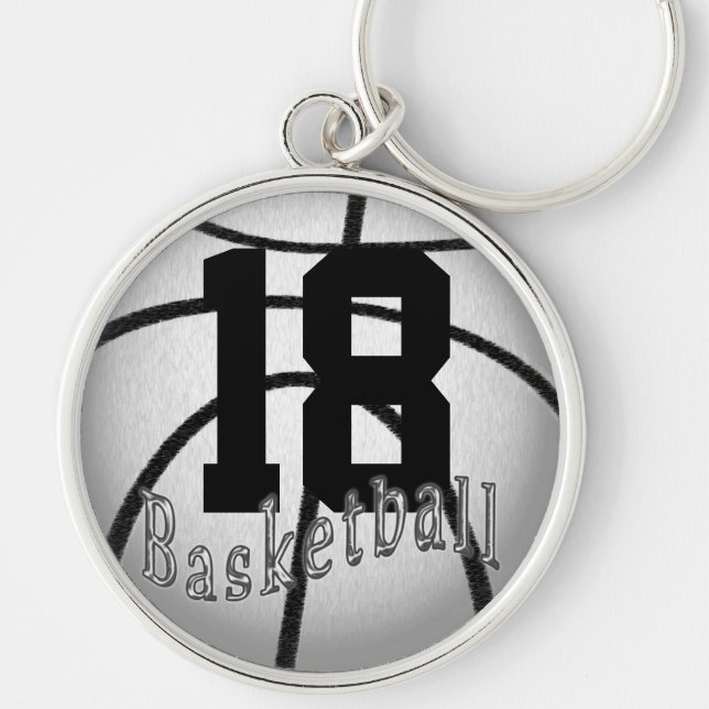 Basketball Keychains with YOUR Jersey NUMBER (Front)
