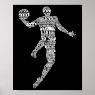 Basketball Kids Boys Men Poster