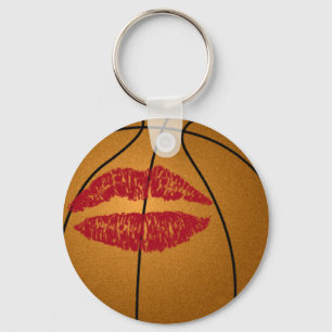 basketball kiss key ring