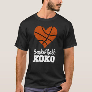 Basketball Koko Basketball Heart Grandma Koko T-Shirt