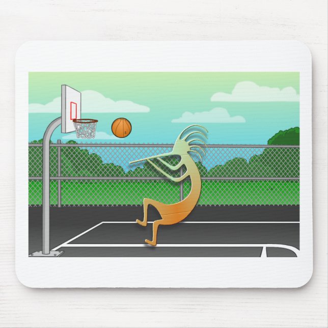 Basketball Kokopelli Mouse Pad (Front)