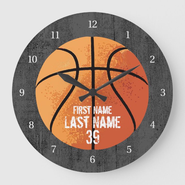 Basketball Large Clock (Front)
