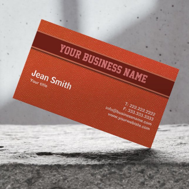 Basketball Leather Texture Coach Business Card (Creator Uploaded)