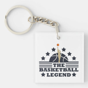 Basketball legend player for coach key ring