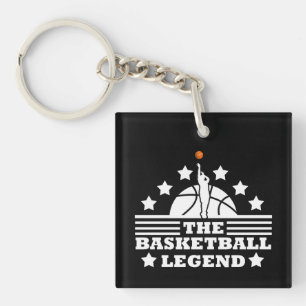 Basketball legend player for coach key ring
