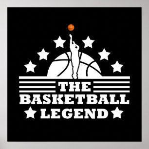 Basketball legend player for coach poster