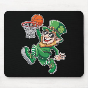 Basketball Leprechaun St. Patrick's Day Funny Play Mouse Pad