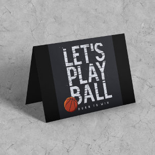 Basketball Lets Play Ball Born to Win Sports Card