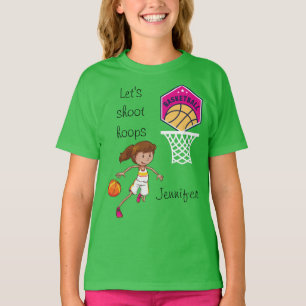 Basketball "Let's Shoot Hoops" Personalised    T-Shirt