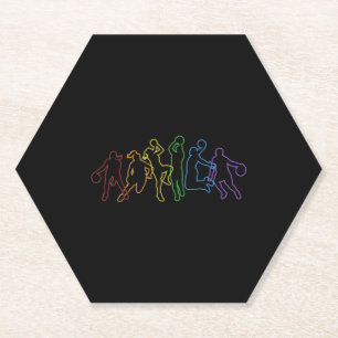 Basketball LGBT Rainbow Lover Pro Player Paper Coaster