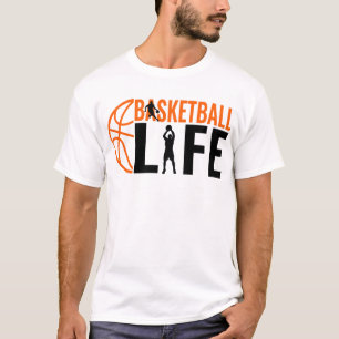 Basketball Life Sports Typography Cool Hoop Player T-Shirt