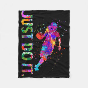 Basketball Life Watercolor Art Fleece Blanket