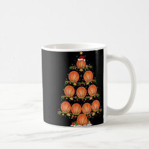 Basketball Lights Xmas Santa Basketball Christmas Coffee Mug