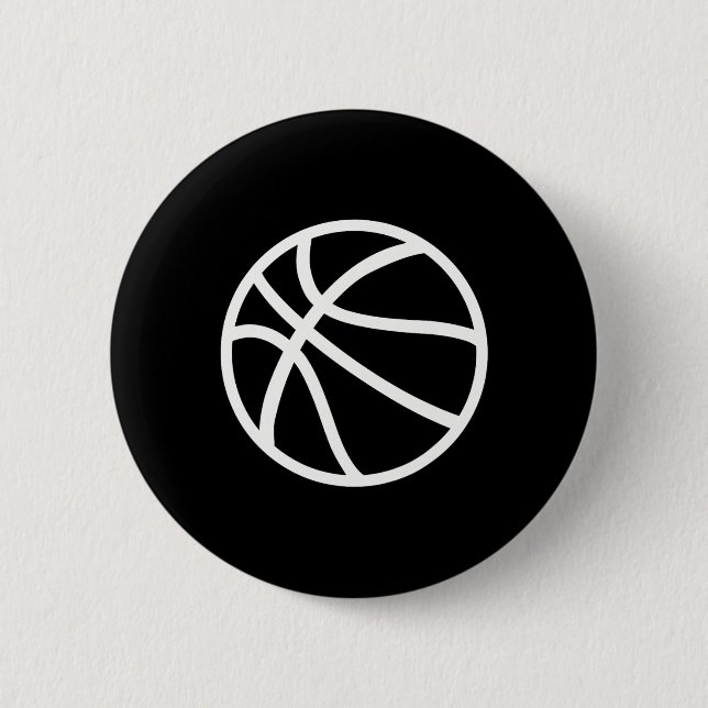 Basketball Logo  6 Cm Round Badge (Front)