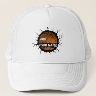Basketball Logo, Basketball Custom Name Trucker Hat