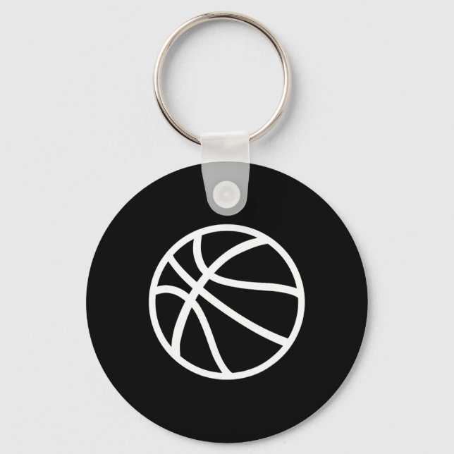 Basketball Logo  Key Ring (Front)