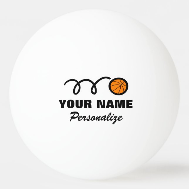Basketball logo ping pong ball for table tennis (Front)