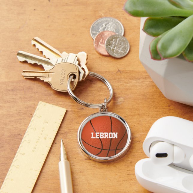 Basketball Look Personalised Keychain (Desk)