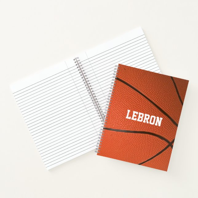 Basketball Look Personalized Spiral Notebook (Inside)