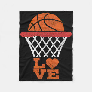 Basketball Love Basketball Lover Girl Boy Basketba Fleece Blanket