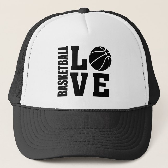 Basketball Love, Basketball Trucker Hat (Front)