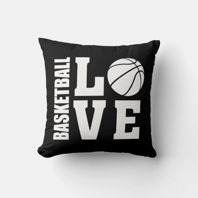 Basketball Love Black Cushion (Front)