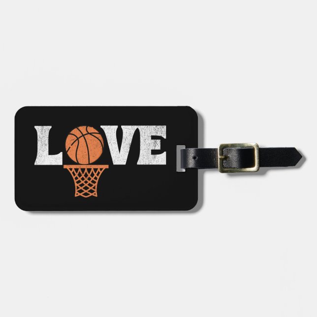 Basketball Love Luggage Tag (Front Horizontal)