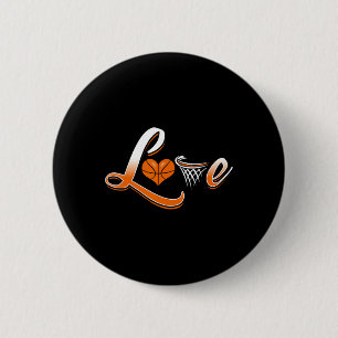 Basketball Love Shirt 6 Cm Round Badge