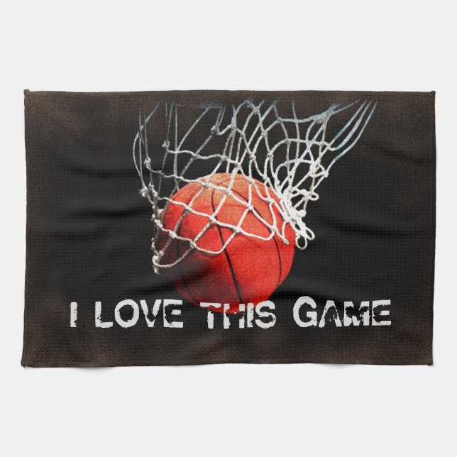 Basketball Love Tea Towel (Horizontal)