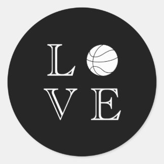 Basketball Lover Basketball Ball 1  Classic Round Sticker