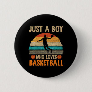 Basketball Lover Boys Basketball Player Sport Bask 6 Cm Round Badge