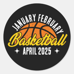 Basketball Lover Cool Player Modern Personalised Classic Round Sticker