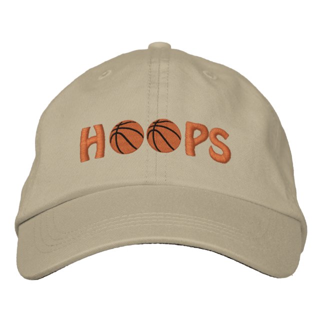 Basketball Lover Hoops Embroidered Cap (Front)